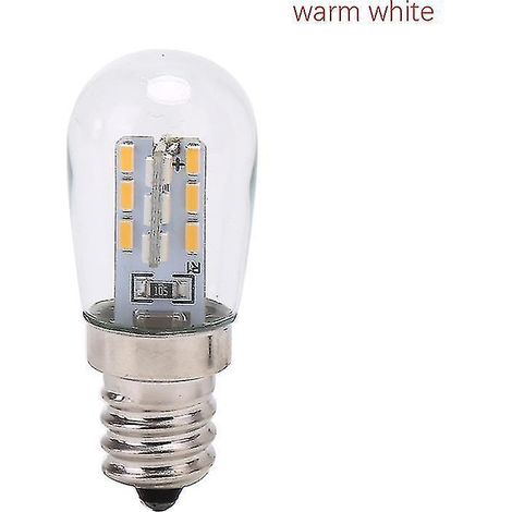 E12 LED-Lampe mit Glasschirm, Beleuchtung für Nähmaschine und Kühlschrank – warmweiß