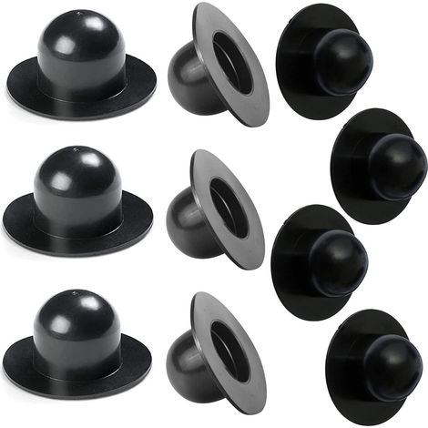 10 Pièces Bouchon Piscine Intex, Bouchons de Fond de Rechange pour Pompe de Filtration de Piscine, Compatibles Avec Intex Pool (noir) (1/5)
