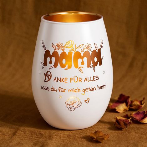 Photophore avec gravure, photophore en verre gravé pour maman, cadeau de fête des mères, cadeau d'anniversaire pour belle-mère, amies, femmes (1/5)