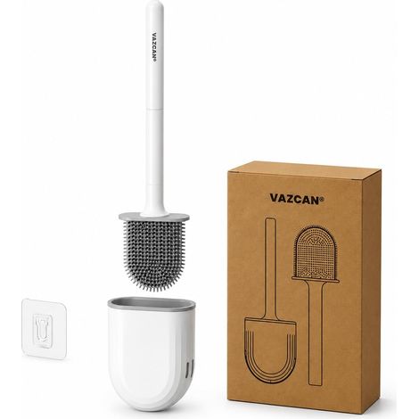 Brosse de toilette moderne et minimaliste avec système de drainage inférieur, antibactérien et facile à nettoyer (1/5)