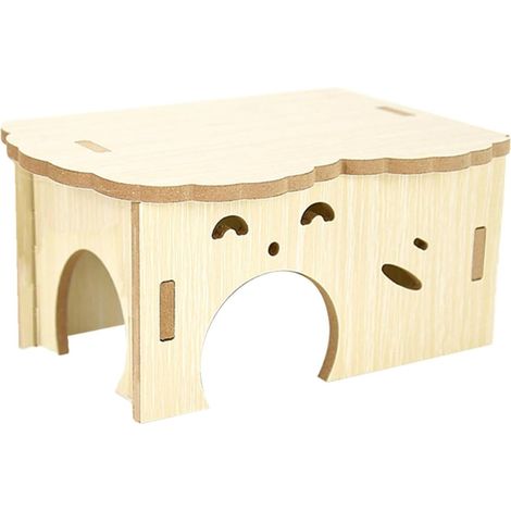 Maison de Cachette pour Hamster, Design Multi-Usage Privé en Bois (1/5)