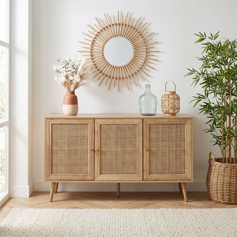 Buffet - HOME DECO FACTORY - Bali - 3 Portes - Vintage - Marron
