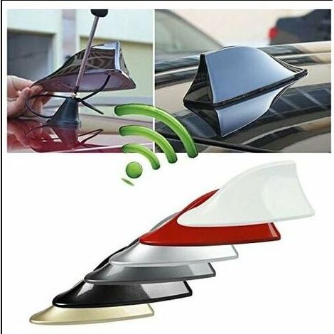 Antenne requin universelle pour toit de voiture (blanc) (1/3)