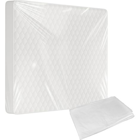 Housse de Protection en Plastique pour Matelas, 150 x 200cm Sac Matelass Housse Matelas Demenagement, Réutilisable, Étanche, Resistente a Roturas, pour Déménagement, Stockage et Transport (1/5)