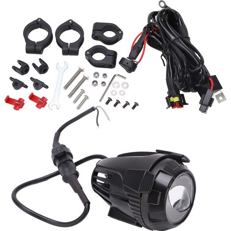 Kit 2 Pièces 71mm Feux Anti-Brouillard LED pour Moto 6500K 30W Puce LED 1100lm Lentille Transparente Remplacement R1200GS F850GS (1/5)