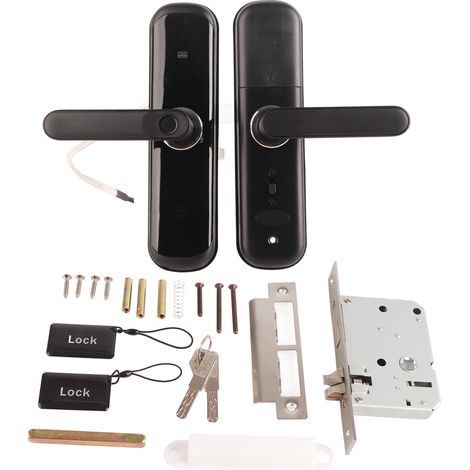 serrure de porte-Serrures intelligentes - Verrou connecté avec déverrouillage par empreinte digitale, code et carte (1/4)
