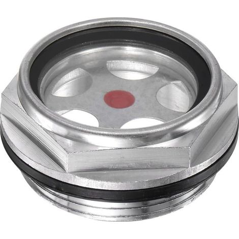 Voyant Niveau Huile - Raccord Fileté G1-1/2 Mâle - Corps Aluminium - Verre Trempé - Pour Compresseurs Air Et Machines Industrielles - 1 Pièce (1/4)