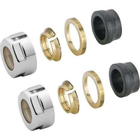 Sapho Accesorios - Juego de atornillamiento para cobre 15 mm, cromo CP6015