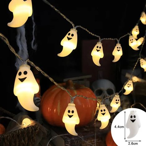 Halloween Guirlande Lumineuse 3M 20LED,Halloween Fantômes Lumineuse,Fantômes halloween con luz,Guirlande lumineuse led Halloween,Halloween Lumineuse
