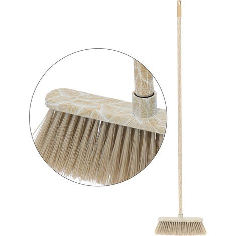 Escoba con estampado «fontainebleau», 130 cm, con mango fijo y cabeza de 30 cm - beige - Tendance (1/3)