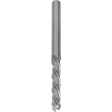 Fraise carbure monobloc 3 dents queue cylindrique outillage professionnel Ø3,175 x 3,175 x 22 x 55mm (1/5)