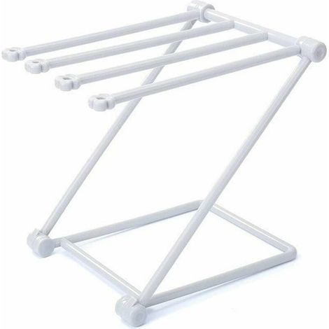 Toallero plegable independiente con 4 barras – Diseño antideslizante – Capacidad de 3 kg – Para baño, cocina y dormitorio – Gris (1/5)
