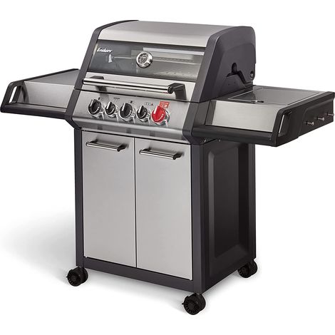 Enders Monroe Pro 3 Sik Turbo, Barbecue a gas a 3 bruciatori + BACKBURNER + Zona Turbo + Fornello Laterale a Gas, Griglia in Ghisa, BBQ Grill da esterno, Facile Pulizia, 30mbar 837633 (1/5)