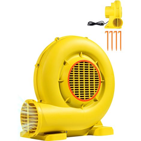 VEVOR Ventilatore Gonfiabile, 590 / 690 W, Ventilatore Commerciale 0,596 / 0,745 kW, 2750 Giri/min, Ventilatore Elettrico per Castello Gonfiabile, Casa Divano Gonfiabile, Scivoli deAcqua, Giallo