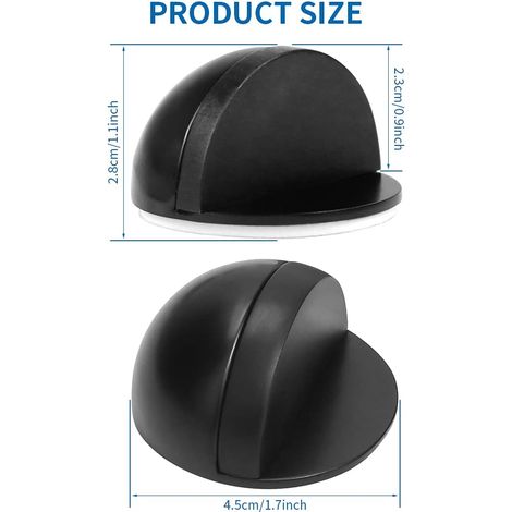 YMYNY Selbstklebender Türstopper, Selbstklebender Bodentürstopper, Selbstklebender Bodentürstopper, Edelstahl-Bodentürstopper, Robuster Bodentürstopper 6 Stück, Türstopper für Glastüren oder Balkontür (1/4)