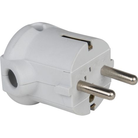 PCE Schutzkontaktstecker PP 2SL, seitlich, grau