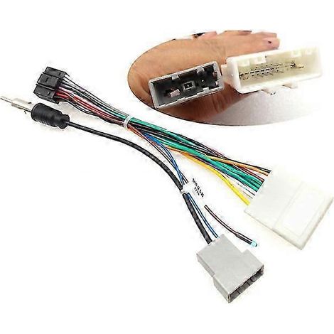 Adaptador de arnés de cableado de antena de radio con conector Android de 16 pines para Qashqai J10 Versa Cube Sentra X-trail para Nissan (1/5)