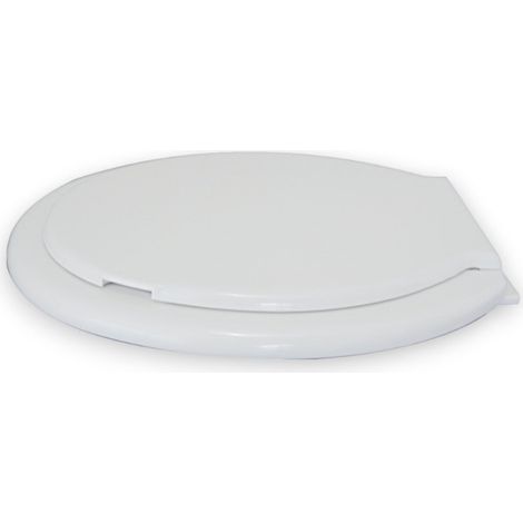 Sedile wc universale in resina con cerniera e viti di fissaggio per bagno (1/5)