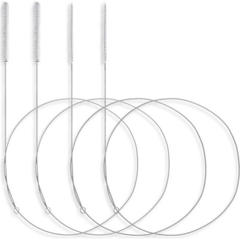 Lot de 4 brosses de nettoyage extra longues de 1 m avec poils en nylon doux, brosse de nettoyage pour tuyaux d'alimentation, biberons, pailles (diamètre 0,65 cm et 1,2 cm)
