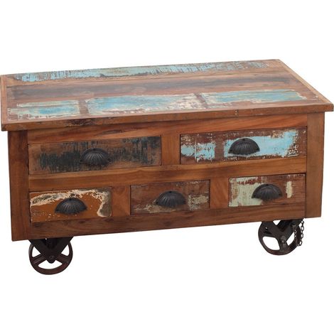 Signes Grimalt Mobili ausiliari mobili Morendo con 5 cassetti a borsa marrone 48x45x91cm 27846 (1/5)