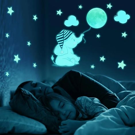 Lot de 435 autocollants muraux, étoiles lumineuses, PVC durable, décor chambre enfant, plafond salon école (1/5)