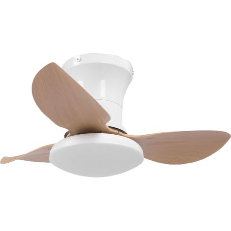 Ventilateur de plafond 25 pouces avec lumière et télécommande, 6 vitesses, 3000K à 6500K dimmable, moteur DC silencieux, pour salon et chambre (1/5)