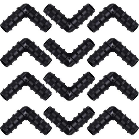Raccord de tuyau pour système d'irrigation de 16 mm (coude), 20 pièces
