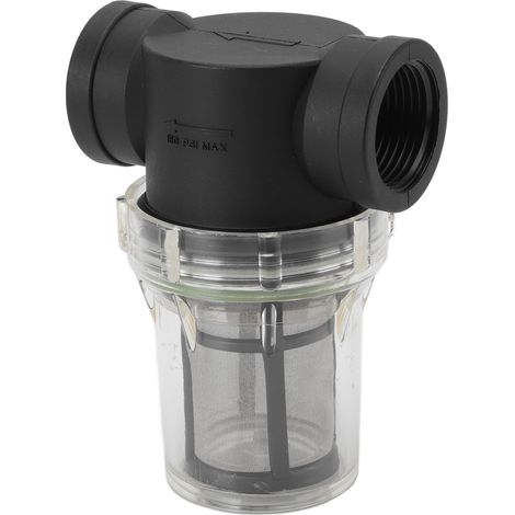 Filtre à eau en plastique pour impuretés, préfiltre de jardin G1 100 mailles, adaptable au nettoyeur haute pression. (1/5)