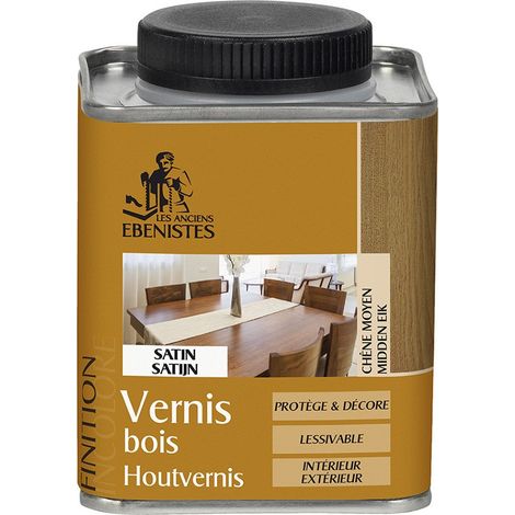 Vernis Bois Satin 250ml Chene Moyen - Les Anciens Ebenistes