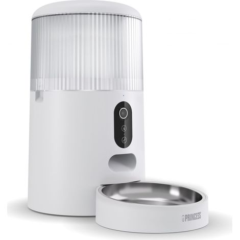 Distributeur automatique de nourriture Princess Smart 4 L avec caméra 3 MP, contrôle par application et message vocal