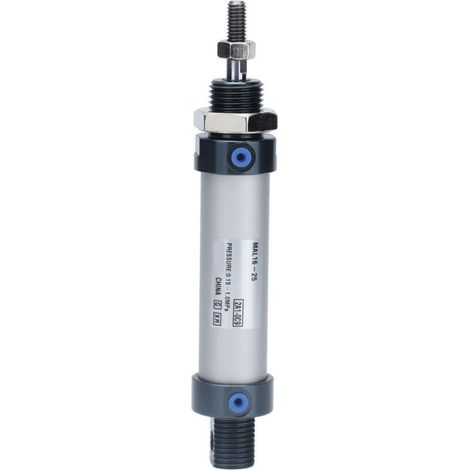 Vérin Pneumatique Double Effet Miniature à Tige Simple en Alliage d'Aluminium MAL16-25 (1/5)