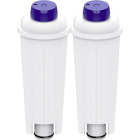 Set di due filtri per l'acqua, per macchine da caffè DeLonghi DLSC002, serie ECAM/ETAM/EC/BC.