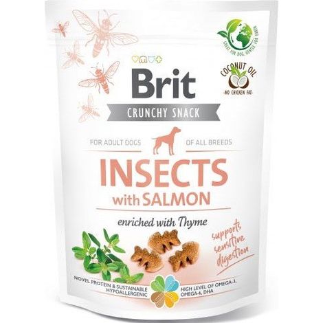 Brit Care Dog Knuspriger Insekten-Leckerli Hundeleckerli 200g - Insekten & Lachs 200g