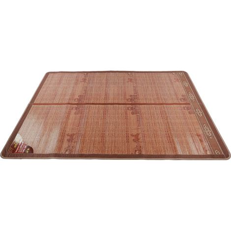 Sommerkühlende Bettmatte, doppelseitige, faltbare Bambus-Schlafmatte (195 x 150 cm) (1/5)