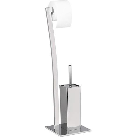 Portarrollos con escobillero 71 cm plateado 130002546