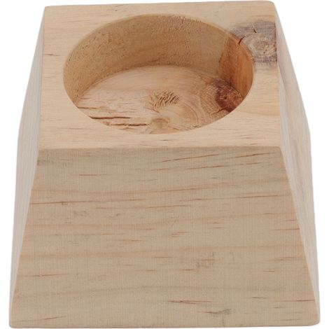 Porte-bougie trapézoïdal en bois vintage, décoration de table pour Noël et mariage, couleur bois naturel (1/5)