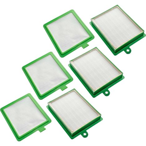 vhbw Lot de 6 filtres compatible avec Tornado Boldio, Serenys, Magnum, 6000, Essensio TO4620 aspirateur (filtre HEPA, microfiltre)