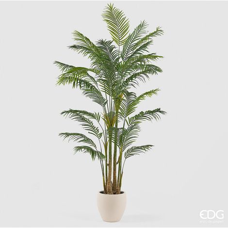 EDG Enzo De Gasperi Pianta Artificiale Palma Areca Vogue con Vaso H270 cm – Pianta Decorativa Realistica Design Moderno