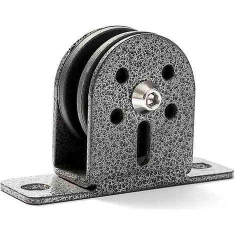 Riemenscheibe mit Rillenprofil, Edelstahl-Rollenblock, besonders leiser Einzelrollenblock für DIY-Fitnessgeräte, Schiebetür, abnehmbares Doppelrollenlager mit Befestigungsschrauben und Schlauch (1/5)