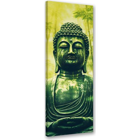 Tableau sur toile Bouddha et bambous zen 30x90 (1/5)