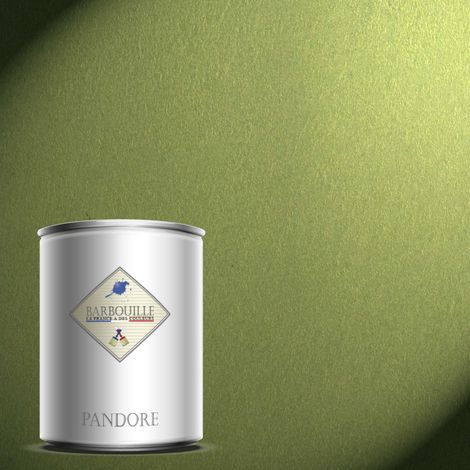Pandore 1L  Peinture effet Métallisée Couleur Vert métallique Marie Juana avec spatule (1/4)