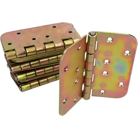 KOTARBAU Lot de 10 charnières de meuble rondes en acier galvanisé 100 x 100 mm (1/5)