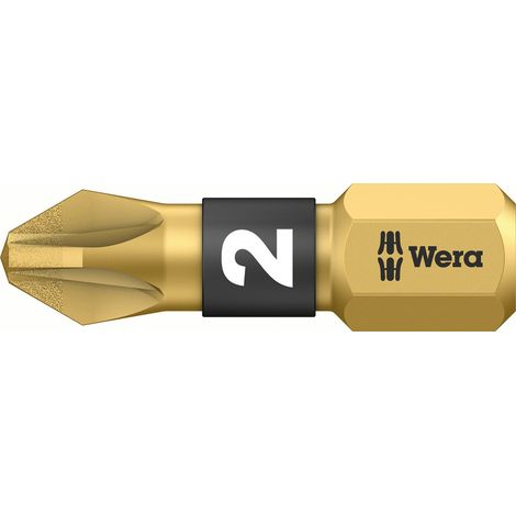 Wera 855/1 BDC PZ 1 X 25 05 056700 001 Kreuzschlitz-Bit PZ 1 Werkzeugstahl diamantbeschichtet D 6.3