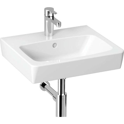 Jika Lyra plus - Lavamani 50x43 cm, con troppopieno e foro per miscelatore, bianco H8103800001041