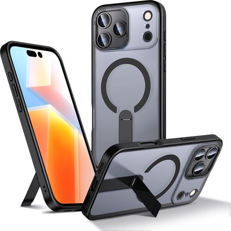 Funda Hybrid Armor X para iPhone 17 Pro Max con soporte, compatible con MagSafe - Negra (1/5)
