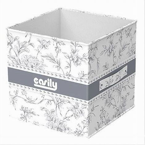 TRADE SHOP - Box Portatutto Scatola Salvaspazio Contenitore Organizer 31x31x31cm Fantasia 87312 - (1/5)