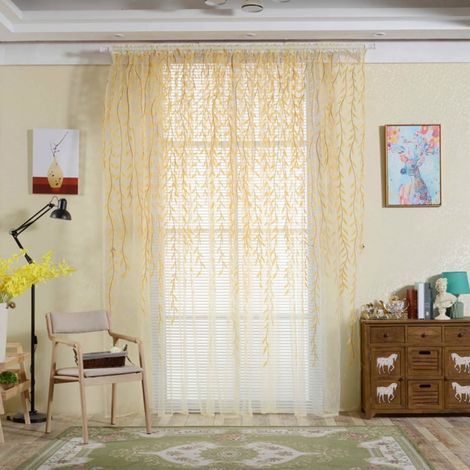 Curtains Jacquard - 140 cm x 250 cm - Pour Fenêtre ou Porte - Salon Chambre - 1 Pièce (1/5)