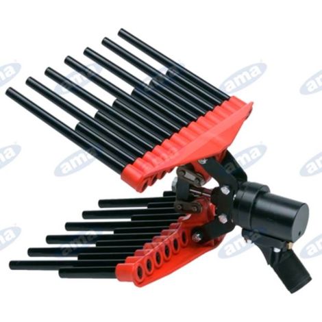 Abbacchiatore pneumatico raccolta olive 2 rastrelli moto contrapposto 11/13 denti