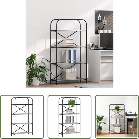 Bücherregal Holz - Bücherregal Graues Sonoma 80 x 30 x 146 cm Holzwerkstoff (1/5)