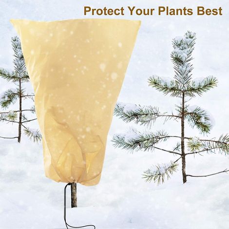Housse de protection hivernale non tissée 80 g/m² 180 x 120 cm, protection contre le gel pour grands pots (1/5)